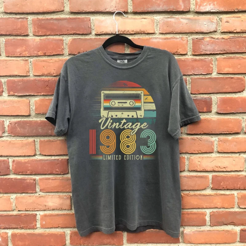 1983 Vintage T tričko narodeniny 40. retro
