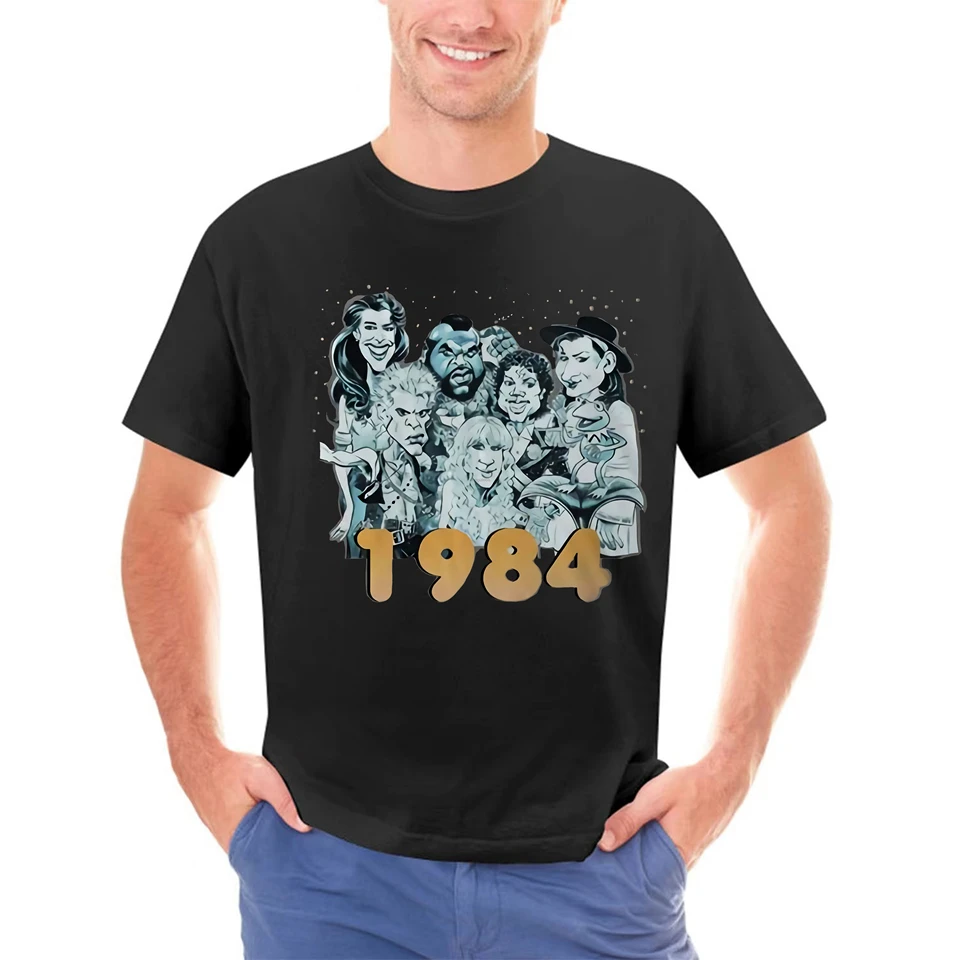 1984 tričko Brooke Shields Mr Michael Jackson Boy George Billy Idol Splash