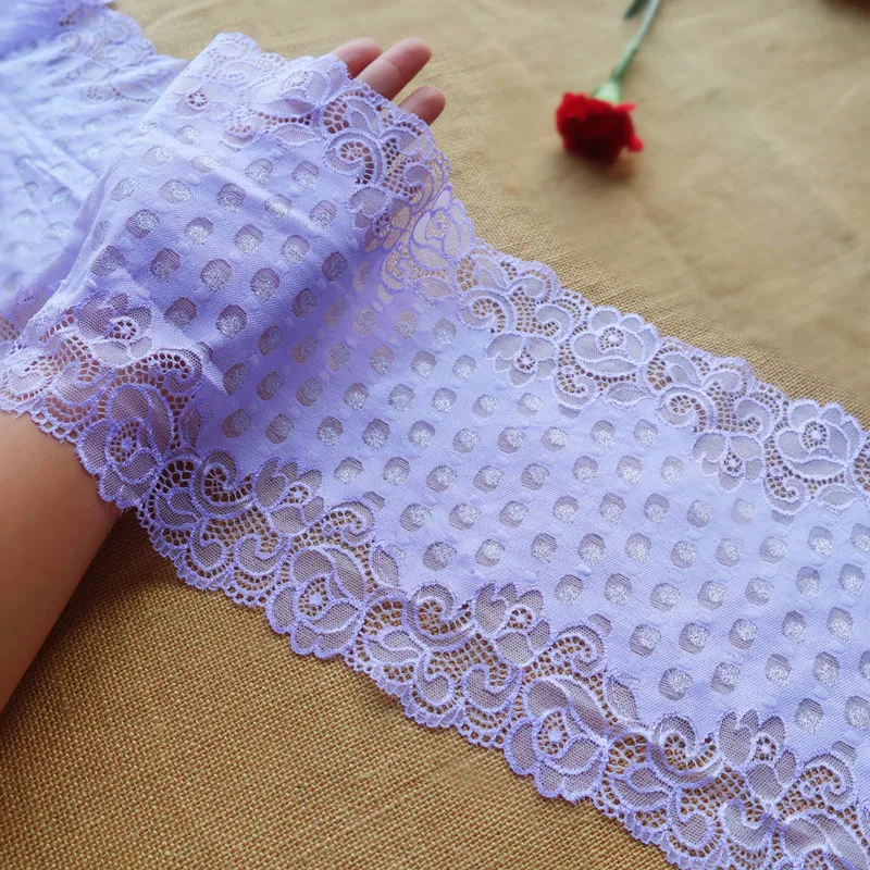 19cm Light Purple rozšírená roztiahnutá výšivka Adsety Doplnky sukne dekorácie čipky