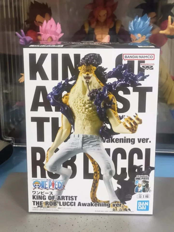19cm Originálny originálny banpresto jeden kus kráľa umenia Rob Lucci PVC akčná figúrka karikatúry hračiek pre deti zberateľov bábiky