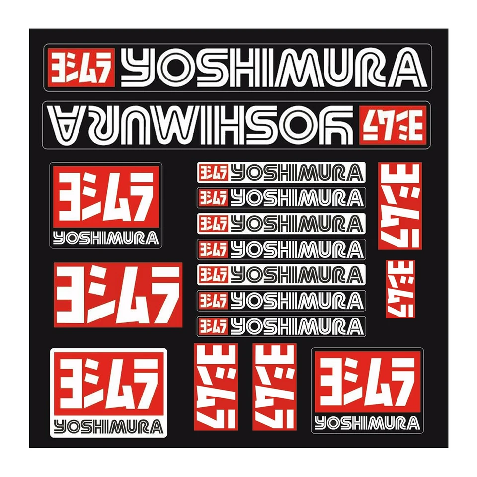 19ks PVC pre Yoshimura Bicycle Rám nálepky nálepky grafické adhezívne sada vinyl