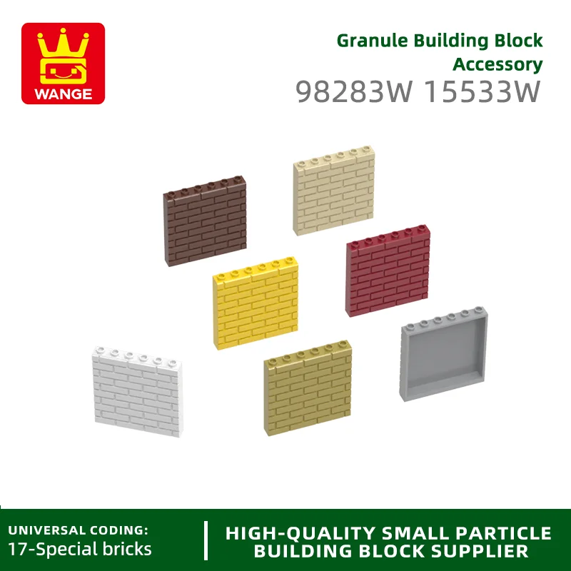 19ks/časť 98283W 15533W 5x6 Budovy nástenných blokov MOC Palace Accessories Kompatibilné s zostavami tehlových detských hračiek Darček