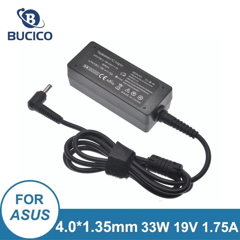 19v 1.75a 33W 4,0*1,35 mm napájací nabíjačkový adaptér AC pre ASUS X200M S200E X201E X202E X200CA K200MA F200CA E203NA notebook