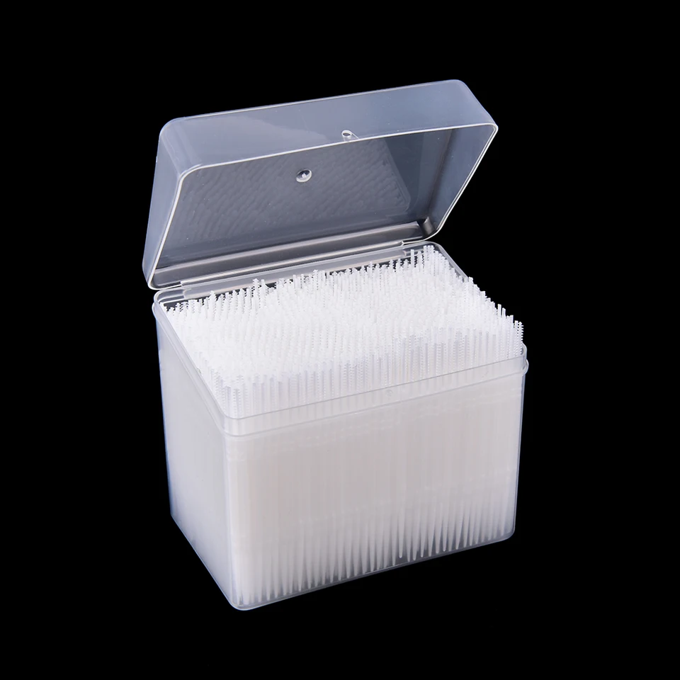 1Box ​​1100ks 2 Way InterEndental Brush Zub Plast zubných zubov Perorálne hygiena Veľkoobchod 6,5 cm