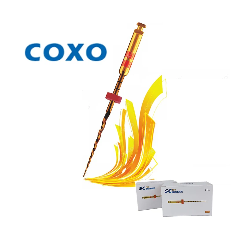 1Box ​​Coxo Dental Japp Nickel Titanium Activation Activation Root Canal File Endodontické rotačné súbory Vysoko pevnosť zubné nástroje