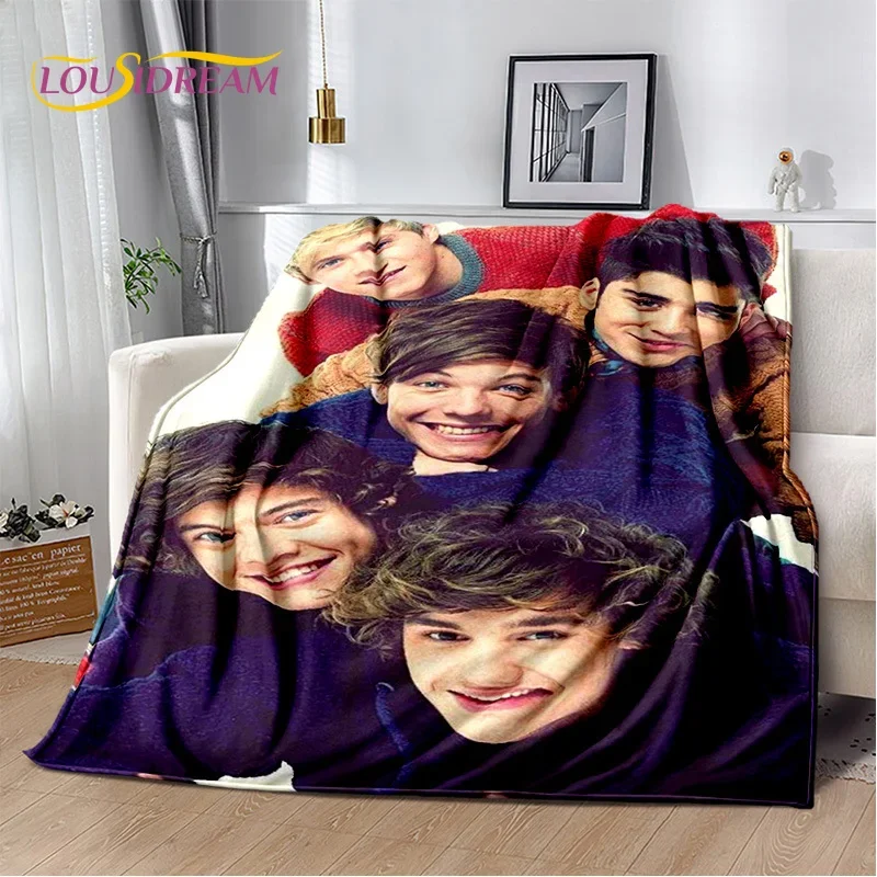 1D rock-one smer Combinatio Soft Flanel Deka pre postele spálňa pohovka piknik, hádzajte prikrývku na kryt vonku darček pre voľný čas