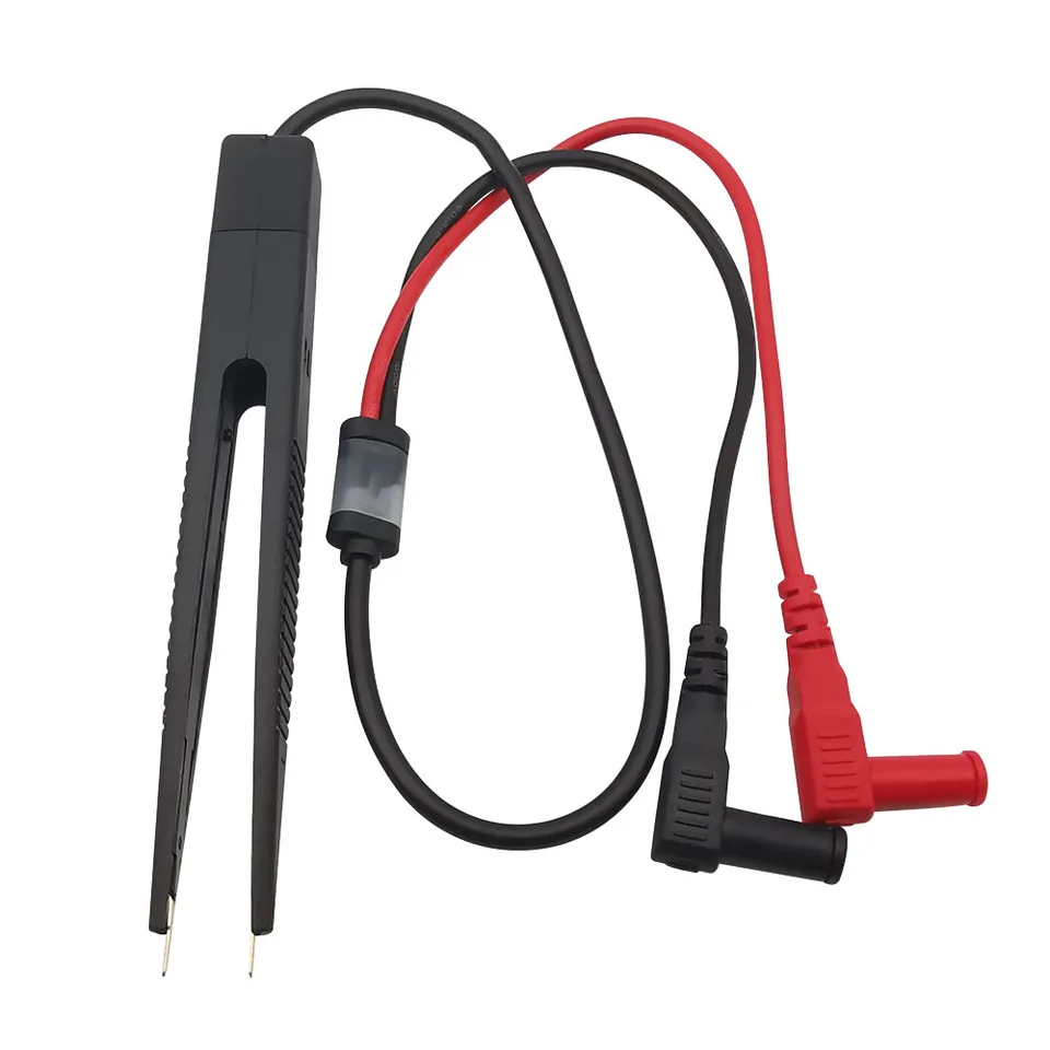 1ks 10 mm multimeterová sonda 4 mm banánový zástrčkový automobil Digitálny multimeter SMD Induktor LCR testovací klipový klipový klipový meter Pen Pen sonda pinzety