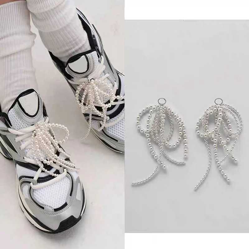 1ks/1pair motýliky perla perlové korálky kvetina DIY DIY Instagram Niche dizajnér módna osobnosť perla