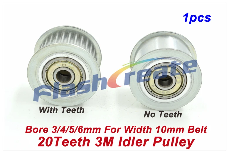 1ks 20 Zuby 3M Pasívne kladka Pasívne kladka 3/4/5/6 mm pre šírku 10 mm 3M Časový pás