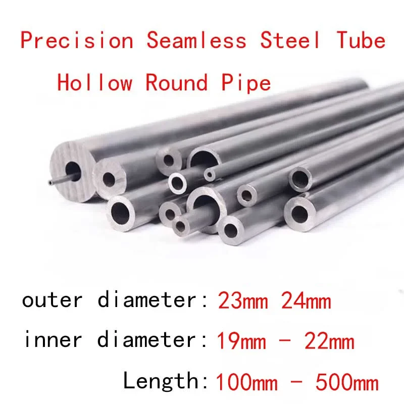 1ks 23 mm 24 mm Vonkajší priemer 19 mm-22 mm id Presnosť bezšvovej oceľovej trubice duté okrúhle potrubie Rovné trubice 100 mm-500 mm dĺžka