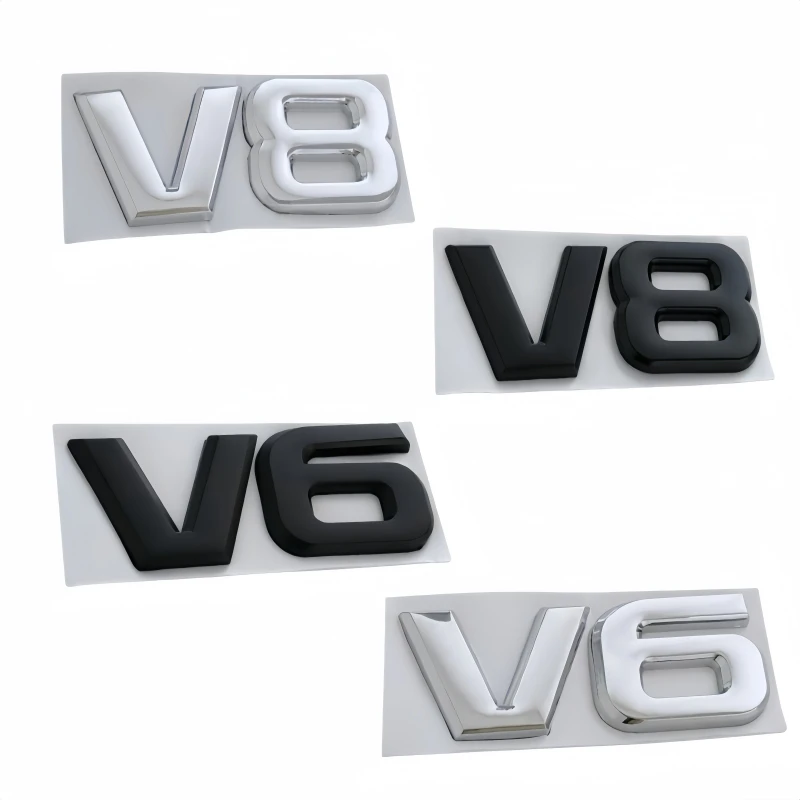 1ks 3d kov V8 V6 Logo CAR TRUNK SKUMÁCIE ZÁKLADNÉ NÁKLADY PRE TOYOTA FJ Land Cruiser Highlander Jeep Wrangler Fender Badge Decals