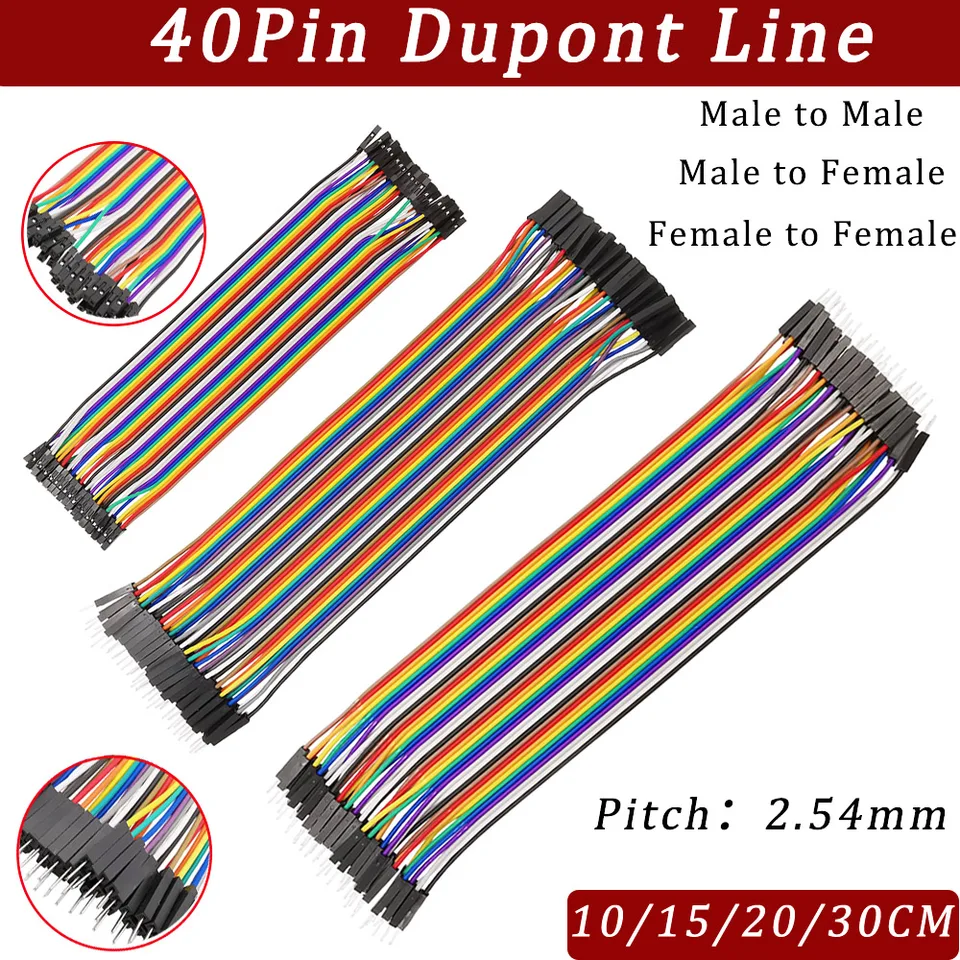 1ks 40 PIN Arduino Jumper Wire Connector Muž k mužovi/mužovi do ženy/ženy až samíc k káblovej línii s pruhom 10/20/30 cm