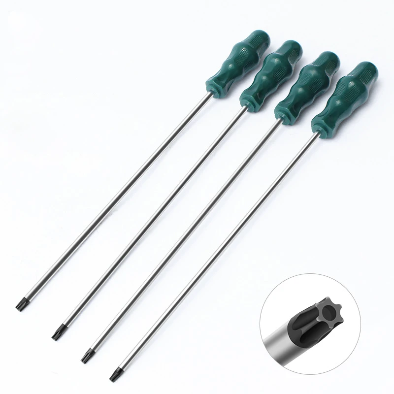 1ks 400 mm extra dlhé torx skrutkovač s otvorom S/2 oceľ T15 T20 T25 T27 T30 Magnetic Screw Hons Hons Home Oprava ručného náradia