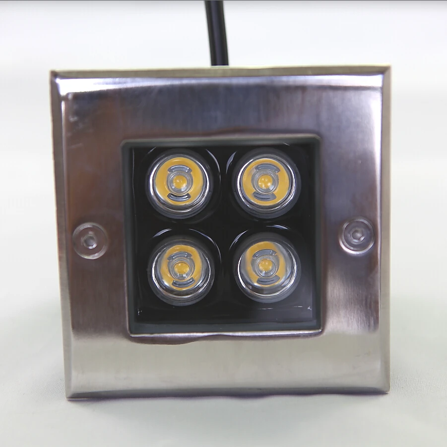 1ks 4W LED podzemné svetlo vonkajšie LED zem Puchy Inground lampy Záhradné miesto podlahové dvorky Spotlight krajina osvetlenie