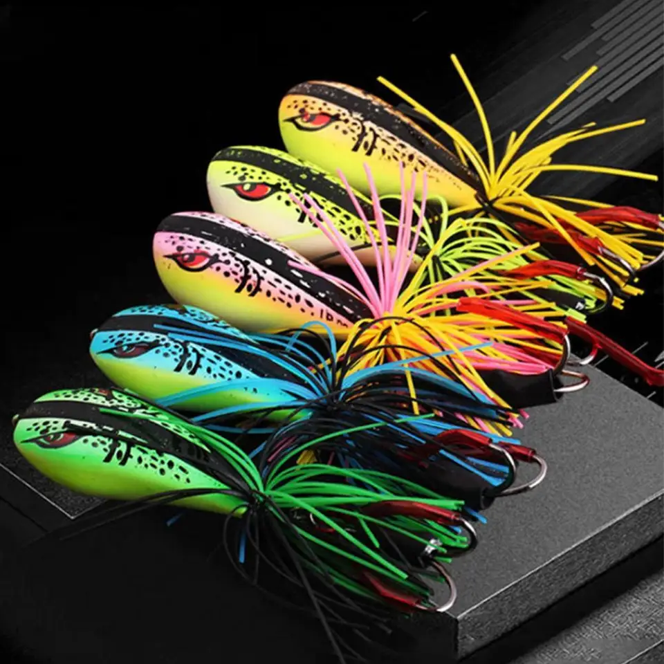 1ks 5,5 cm/9g žaba rýb hlava Tvrdá návnada Rybárska Lure Umelá Wobblers Plastové odtrhnutie rybárskeho náradia s rybárskym náradím