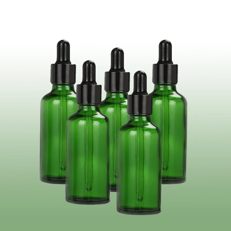 1ks 5 ml-100 ml prázdne jantárové sklenené fľaše s kvapkadlom Zelený éterický olej Drop aromaterapia kvapalina Reagent Pipet Fľaš