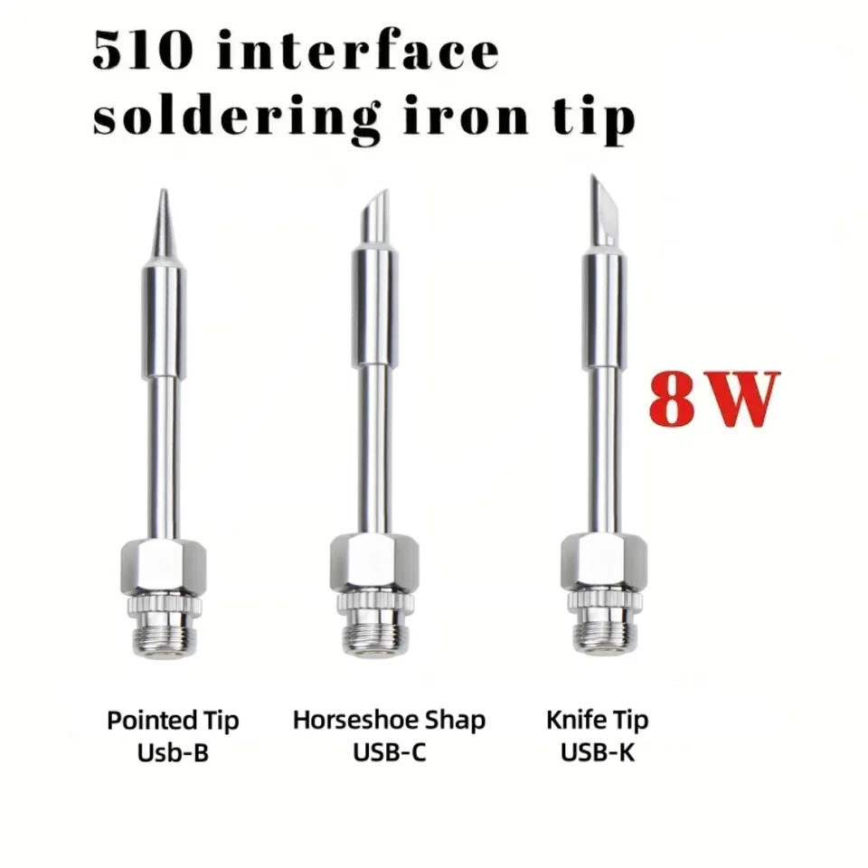 1ks 510 Rozhranie spájkovacia železná hlava Mini prenosná spájka Iron Tip príslušenstvo 8W USB Spájka Tip