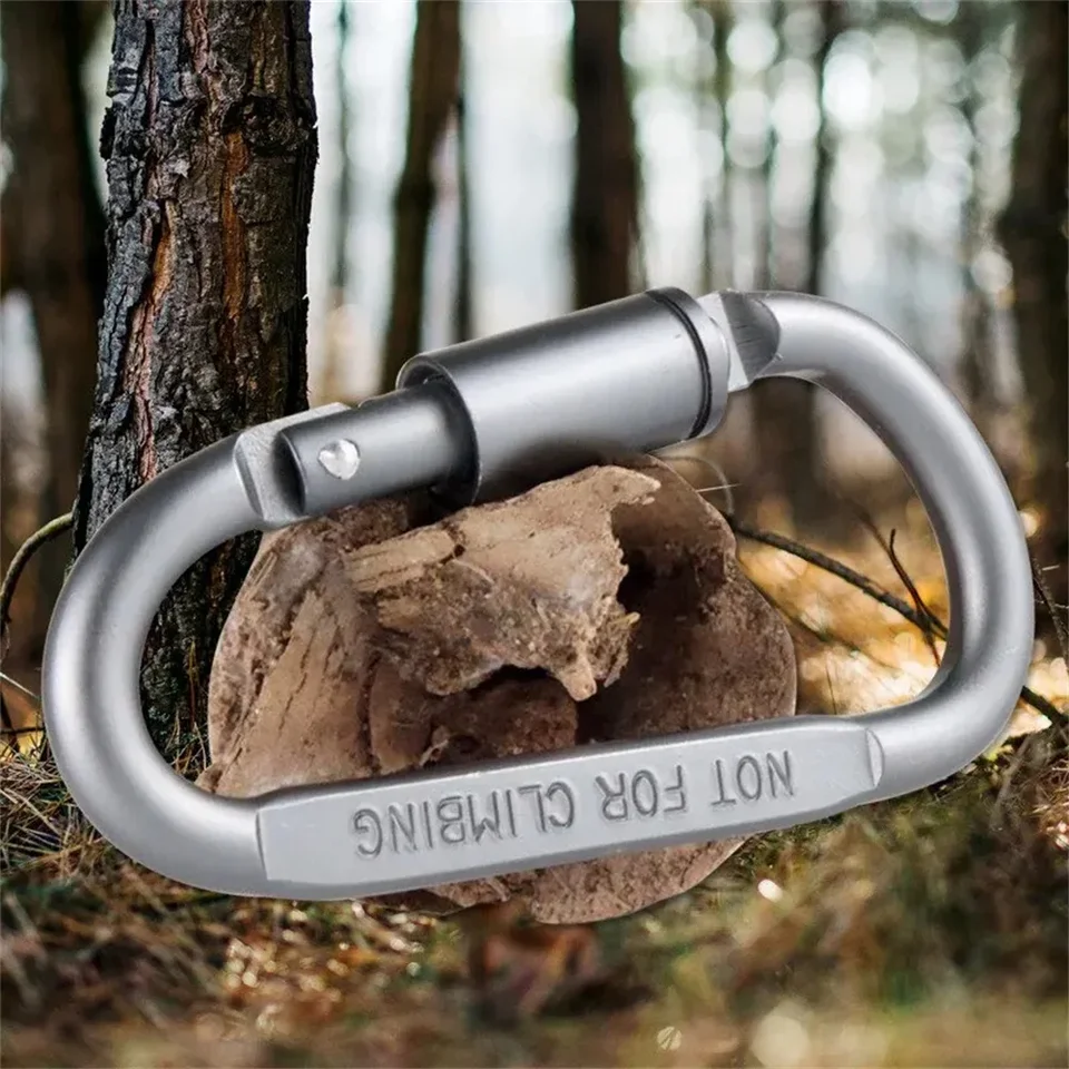 1ks D tvar Háčik úniky dodávky karabíny Rýchle zavesenie orechová pracka Rock Rock Outdoor Survival Gear Camp horolezectvo prsteňový háčik