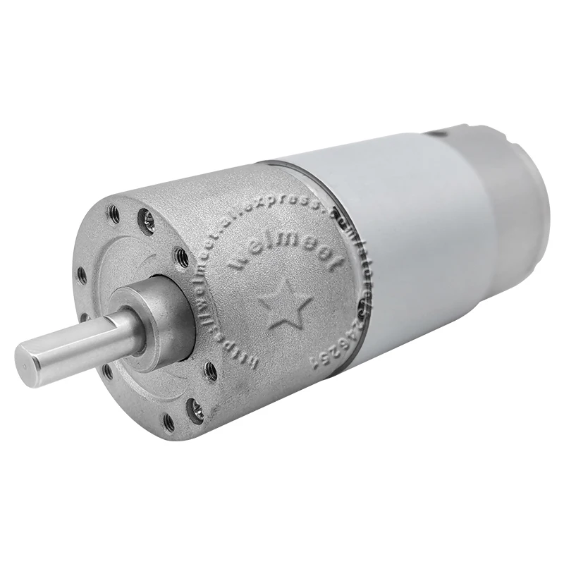 1ks DC12V/24V Duálny hriadeľ veľkého momentu redukcie momentu s plnou kovovou prevodovkou JGA37GB-555