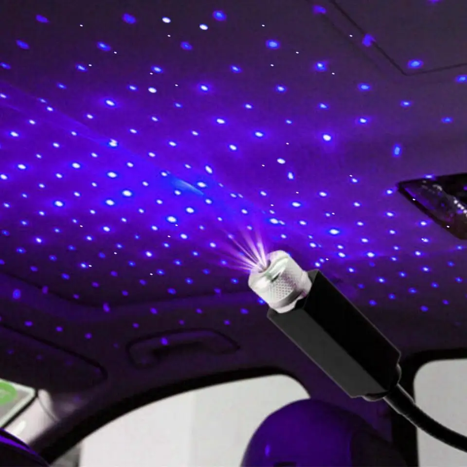1ks hviezda Top atmosféra Svetlo USB projektor Atmosféra dekorácia ľahká automobilová izba strecha interiér R0Q4