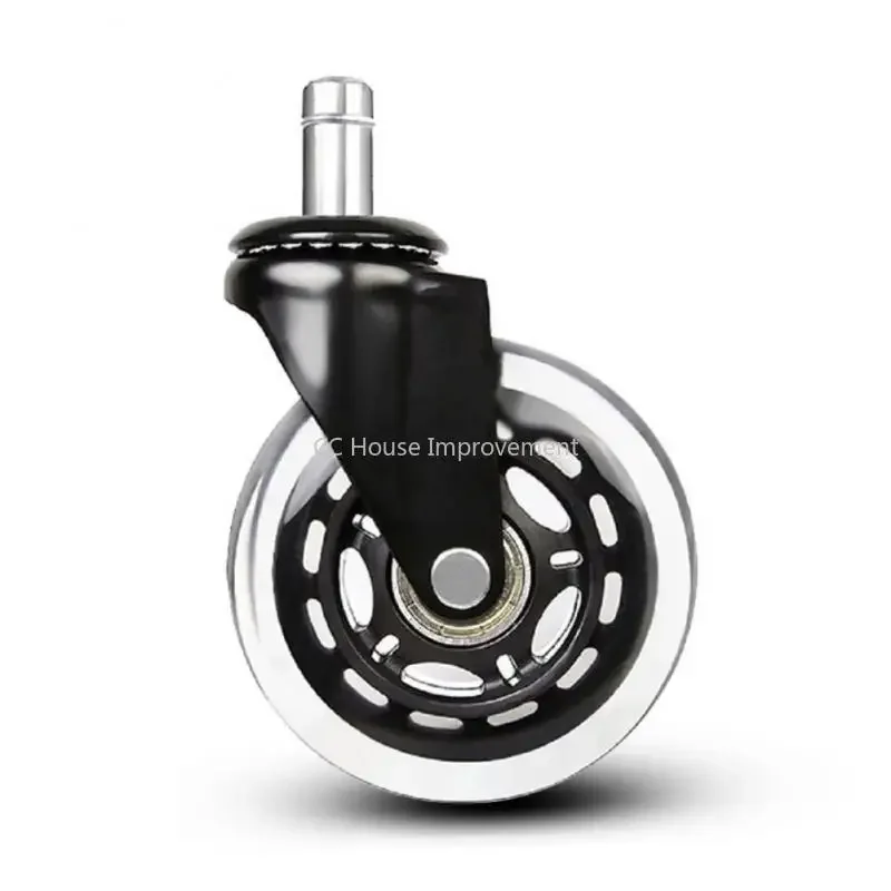 1ks kancelárske stoličky Caster Wheels 2,5/3 palcový otočný gumový kolieska Výmena mäkkých bezpečných valčekov nábytok Hardware