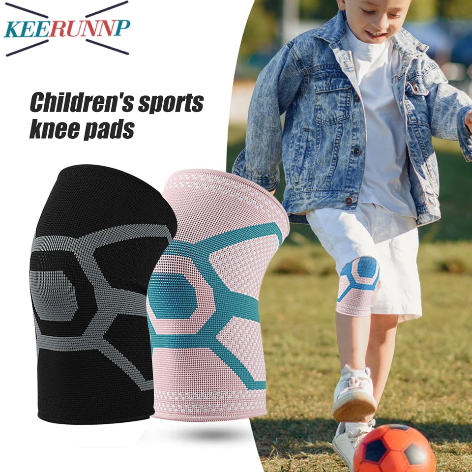 1ks Kids Knee Brace Priedušná flexibilná elastická rukávy kolena pre deti dievčatá volejbal basketbalové tanečné korčuľovanie športy