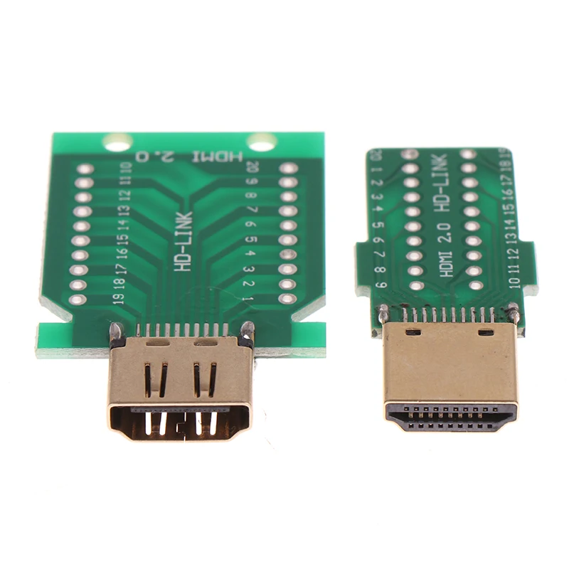 1ks konektor 19+1 Zlatená opravárenská zástrčka DIY Štandardná HDMI-kompatibilná samčie plug