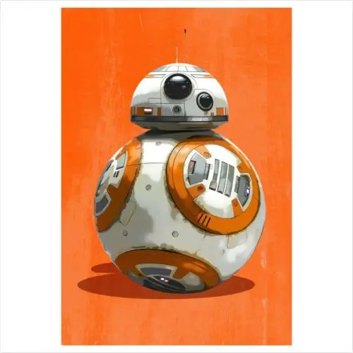1ks, kovový bb8 cínový znak hliníkového filmu Wall Art Door 28x19cm veľký alebo