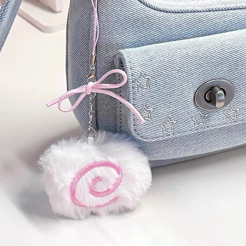 1ks kreatívne rybie doska Bow Pendant Keychain roztomilé plyšové kúzlo mäkké vyšívané tašky Ozdobenie pre ženy
