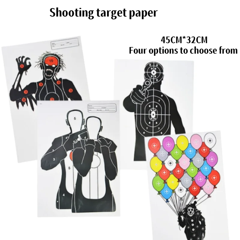 1ks lukostreľba cieľový papier Silueta Splatter Reaktívny papier Zábavné snímanie funkcie obrázky tréningových doplnkov 45x32cm