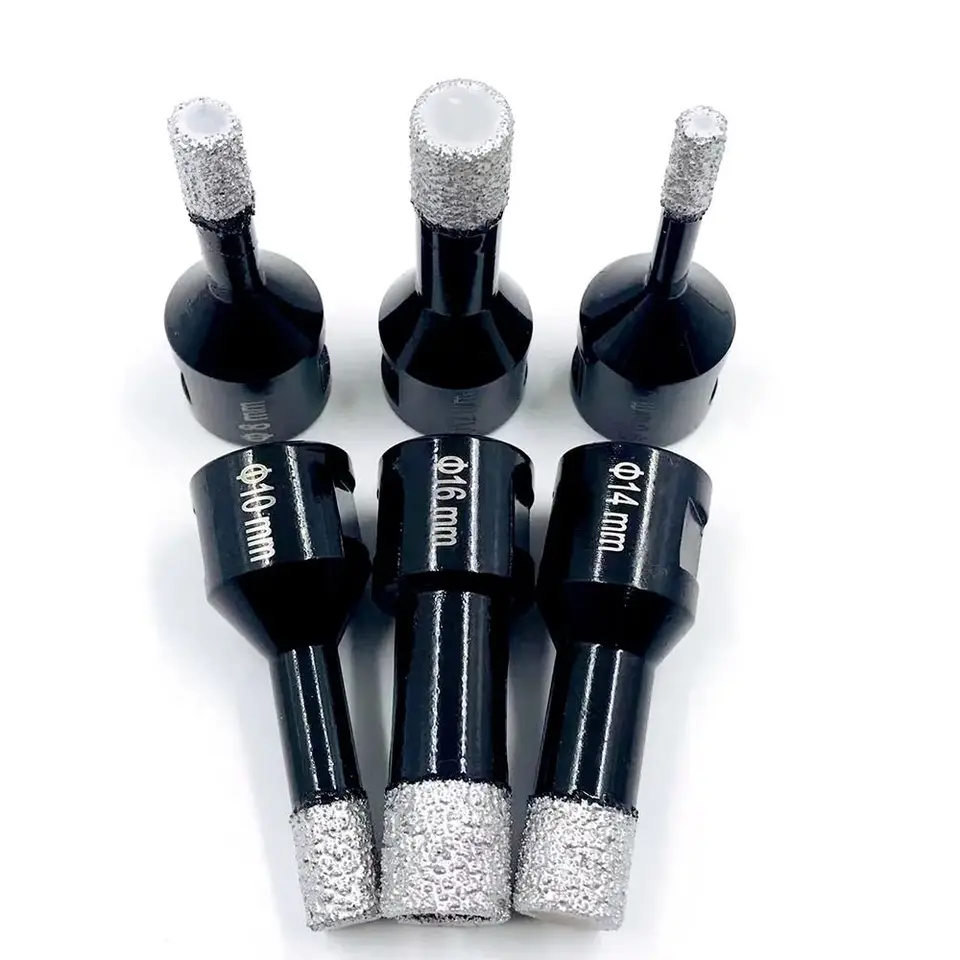 1ks M14 Otvárač otvoru závitu 6 mm-25 mm Brazené diamantové vŕtacie jadro bit s voskovým uhlom brúsky Bit