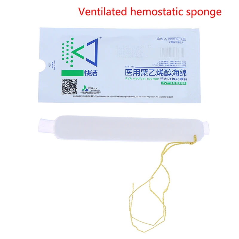 1ks na jednorazové nosné obliekanie Medical Hemostatic PVF špongia na krvácanie z nosa nosná dutina Hemostáza