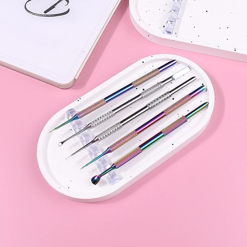 1ks na nechty Art Palette Pen Dray Disk Acrylovej tekutiny Vodovňa nádoby na nádobu manikúru Displej náradia
