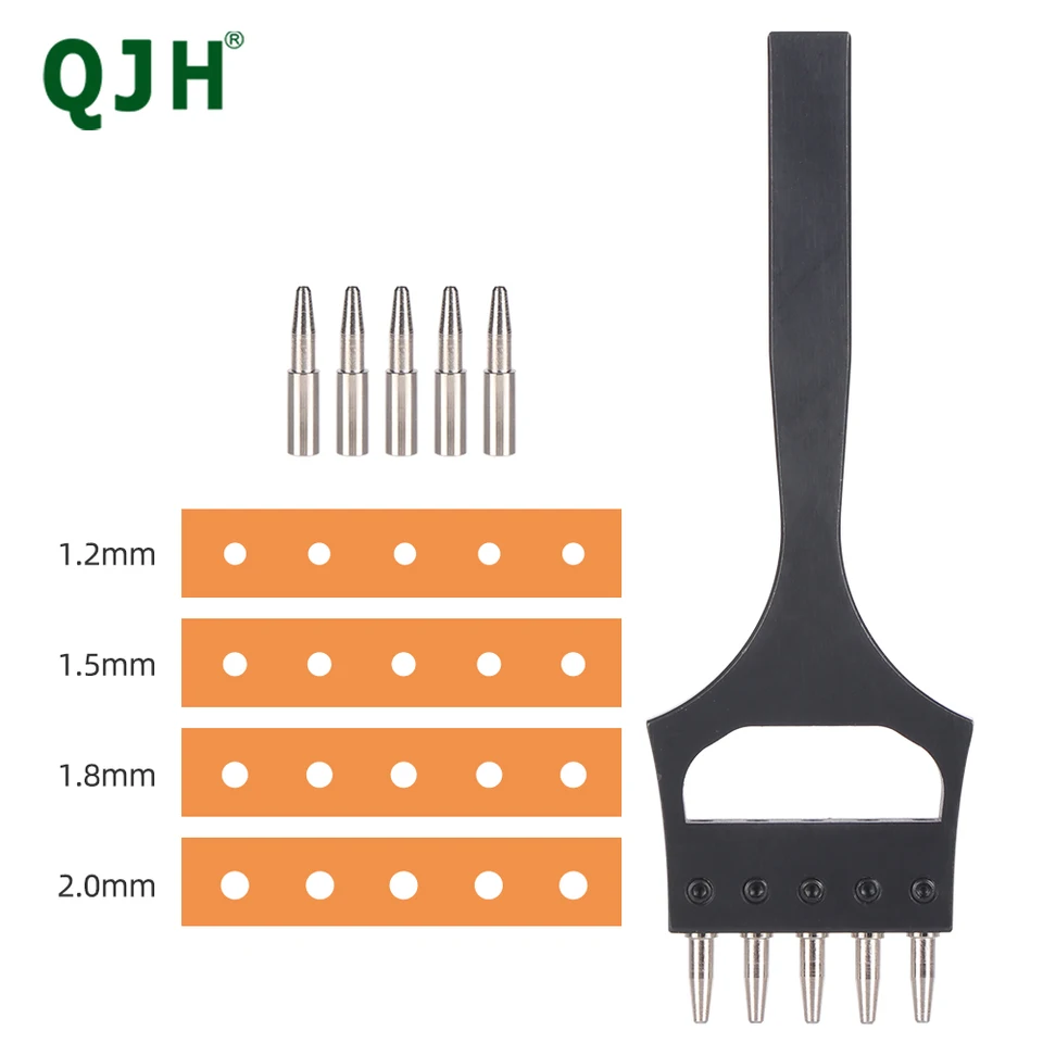 1ks na vymeniteľné kruhové kožené diery Punch Tools, Lacing Stitching Profesionálne pracovné ručné náradie DIY kožené remeselné sekáč