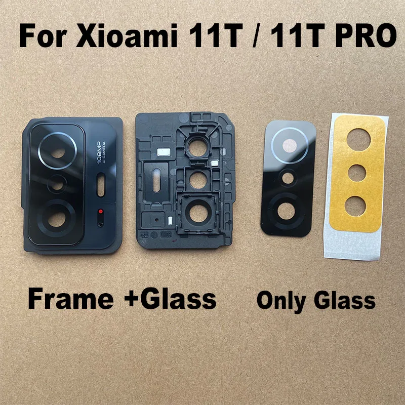 1ks nové pre Xiaomi 11T Pro zadnú šošovku zadného skla s výmenou držiaka rámu 5G 4G