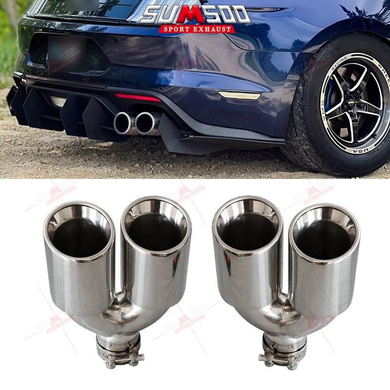 1ks nové setRs Dual Car Adsessory Modifikácia NEPOUŽÍVATEĽA Univerzálny automobilový výfukový potrubie Dvojitý tlmič tlmiča pre Toyota Honda