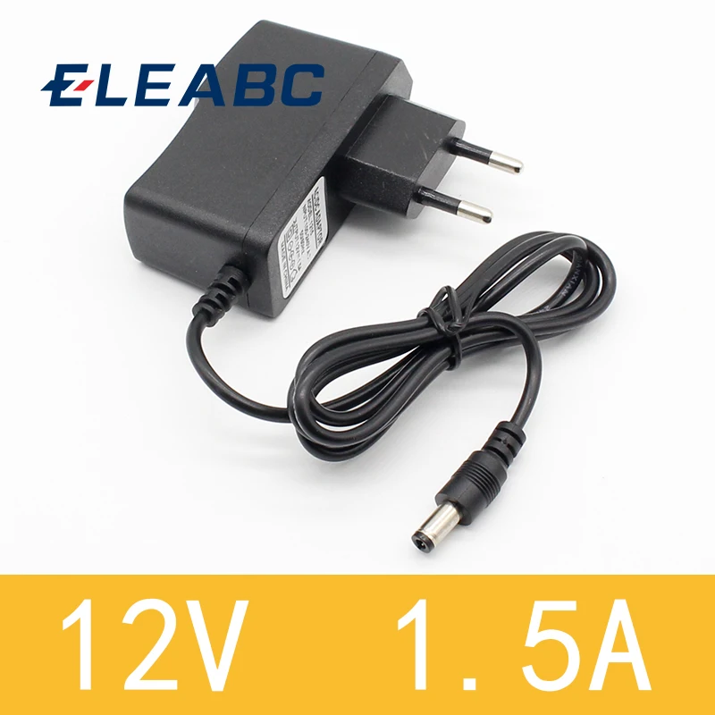 1ks Nový AC 100-240V až DC 12V 1.5A prepínací napájací zdroj adaptéra EÚ EU