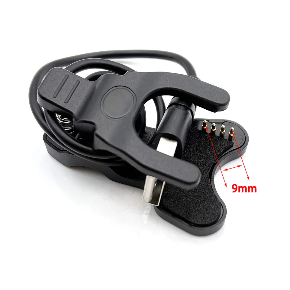 1ks nový pre inteligentné hodinky Universal USB nabíjacie nabíjacie spona na nabíjačku 4 PIN 8 mm alebo 9 mm rozhranie núdzový záložný konektor