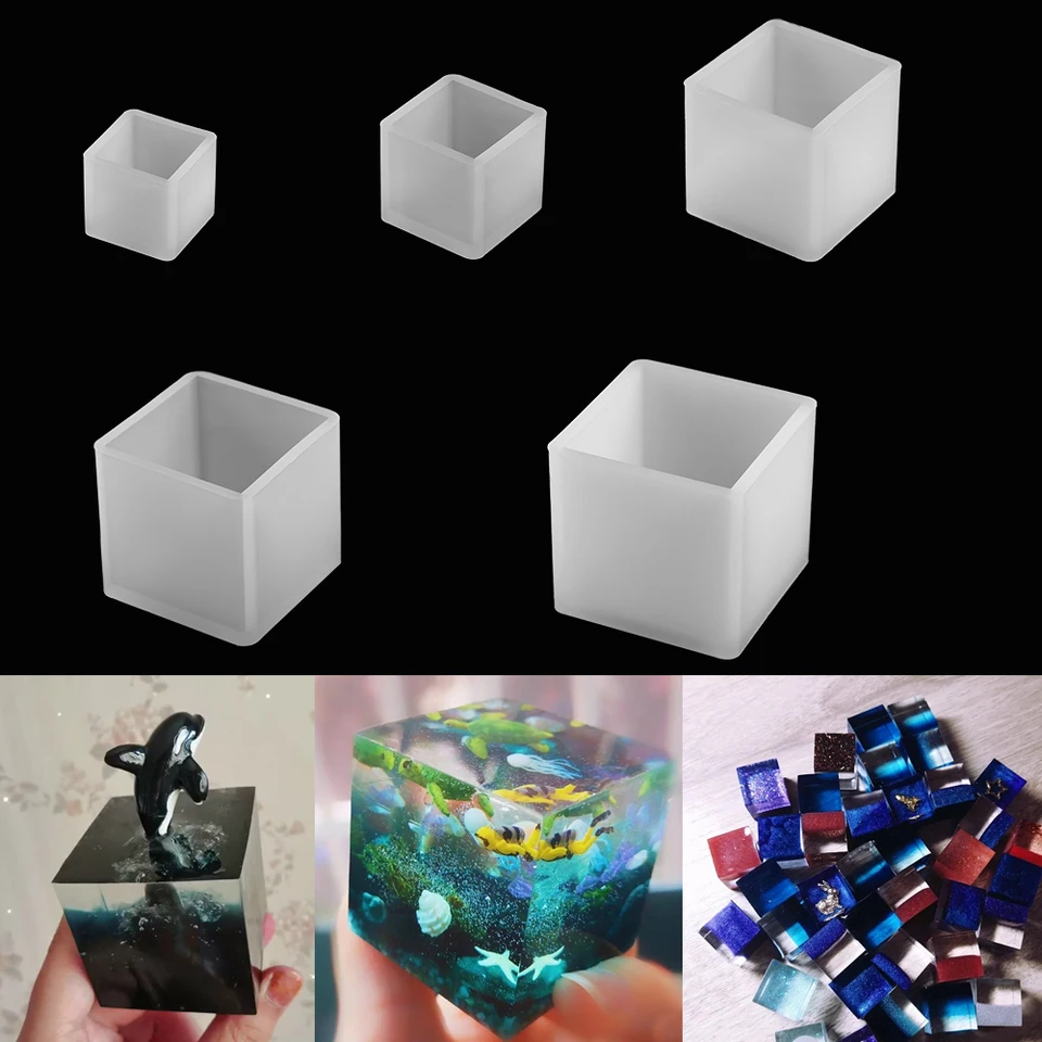1ks Nový priehľadný silikónový štvorcový pleseň Epoxidová živice Folmy Nástroje Dekoratívne remeslo pre DIY šperky výroby ručne vyrábané príslušenstvo