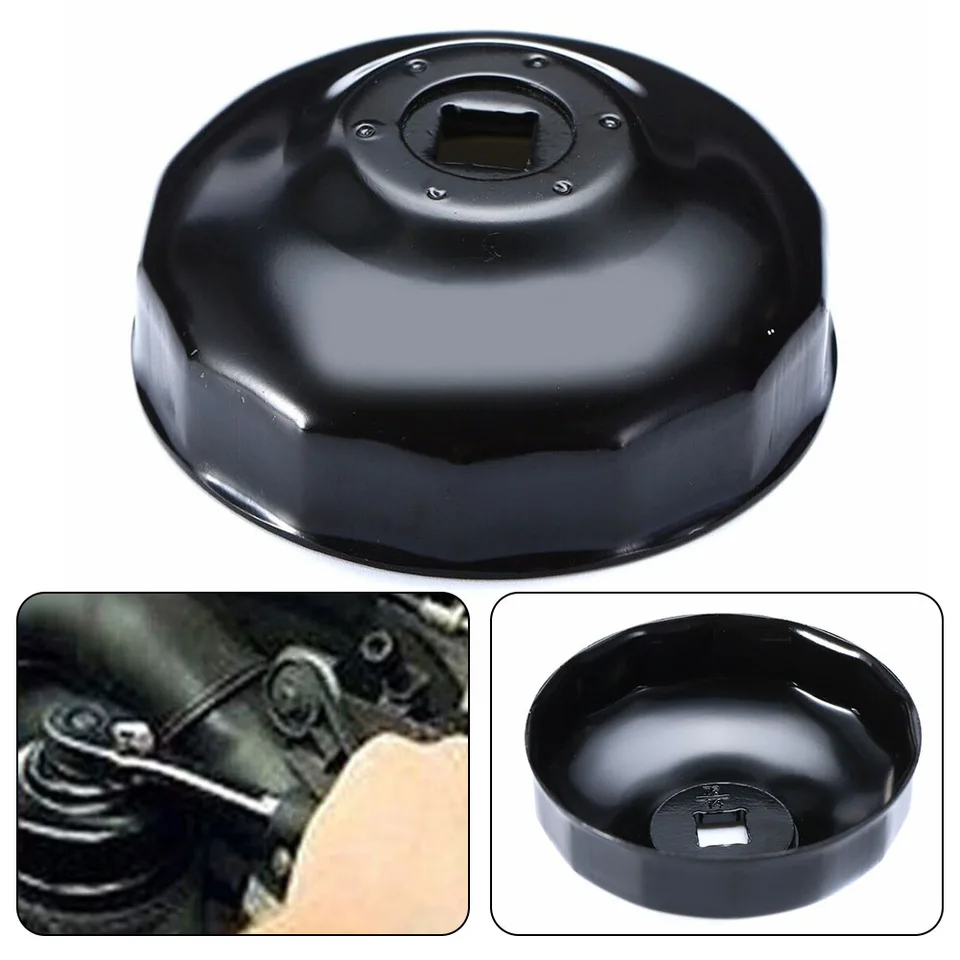 1ks oceľ 76 mm 14 flauty automobilový olejový filter typu kľúča odstraňovača-tool-tool olejový olejový kľúč typu typu pre BMW pre Benz Black