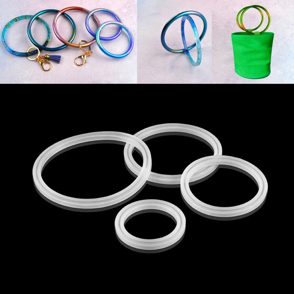 1ks okrúhly náramok Silikónová pleseň živice Brax Form Form pre DIY šperky Casting Tools Decanrative