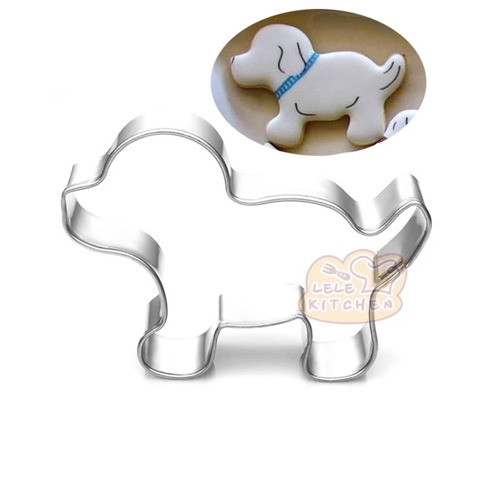 1ks Patisserie Reposteria Pet ps psom Cookie Cutter Cutter z nehrdzavejúcej ocele pleseň plus