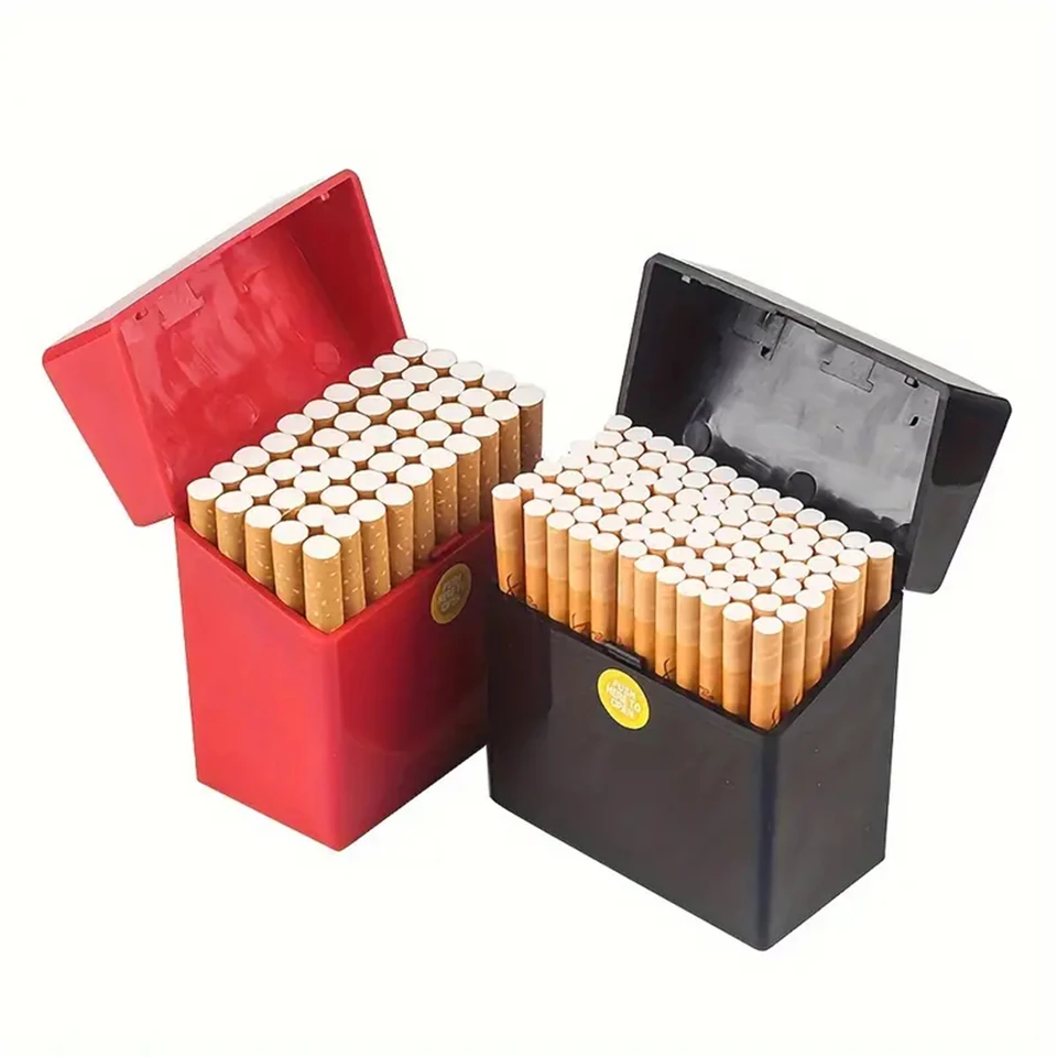 1ks plastový prenosný drsný cigaretový skladovací box s vlhkosťou zapečatená cigaretová puzdro Fajčenie príslušenstva 50 Cigareta Men
