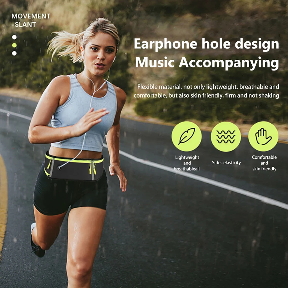 1ks polyesterové muži Ženy Prenosné vrecko na prenosnú vodotesnú telocvičňu Running Belt Telefón Vonkajšie vybavenie Veľkoobchod