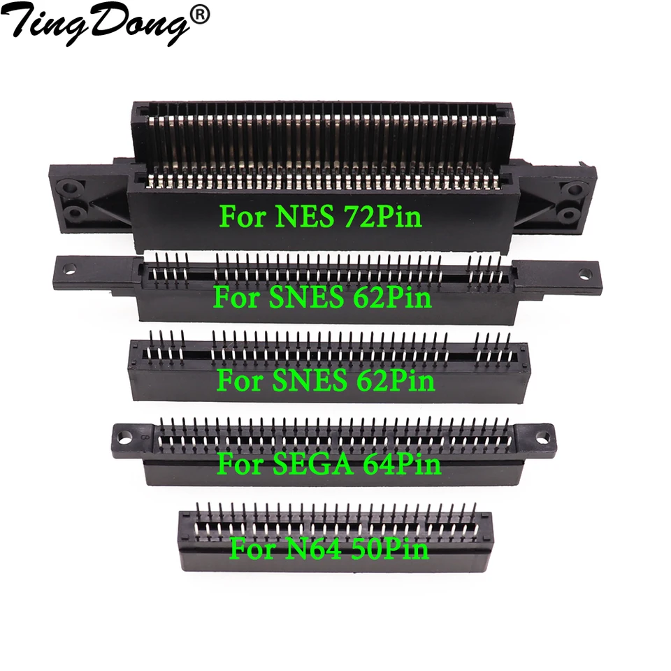 1ks pre SNES N64 Sega NES Connector Game Card Slot 62pin 72pin 64pin 50pin pre SEGA Genesis N64 SNES NES Clone Console