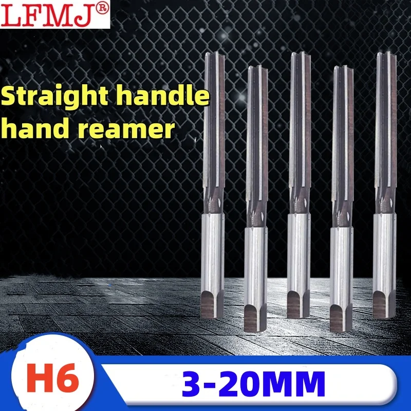 1ks reamer H6 3-20 mm priama rukoväť ručného stroje 3/4/5/6/8/19/10/11/11/11/11/1111212121212121111111111111111111111111111111661111111111111166111116 .1
