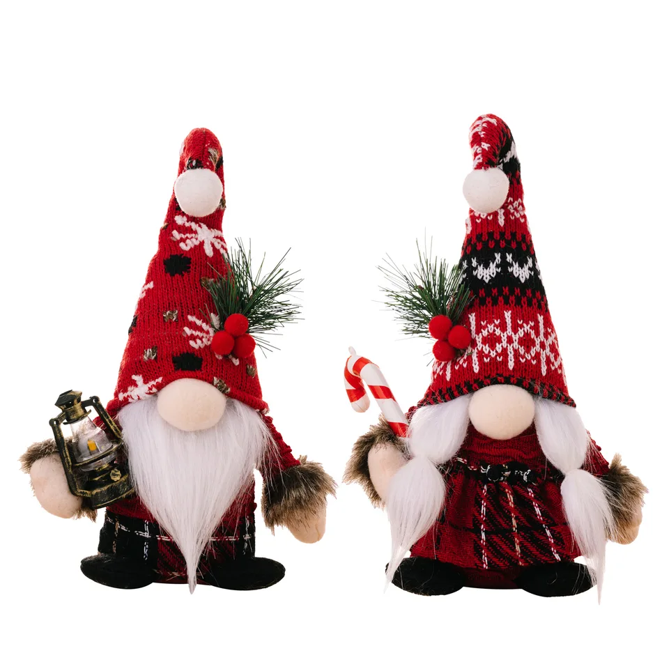 1ks Red Gnome vianočná bábika bez tváre Veselé vianočné ozdoby pre dom vianočných stromov Ornament Navidad Natal Nový rok darčeky