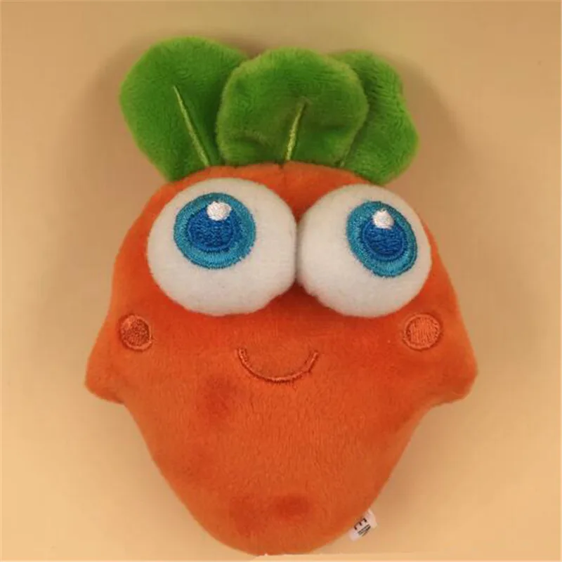 1ks roztomilé veľké očné mrkvy plyšové hračky Malé prívesok Mini karikatúra mrkva plnená hračkou Keychain pre detskú párty darček 13 cm