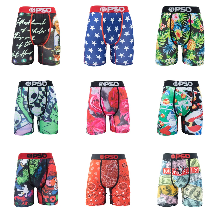 1ks sexy muži spodná bielizeň boxery módne tlač Spodky mužských boxerov Pánske nohavičky plus veľkosť priedušných mužov Boxer Blifs Trunks