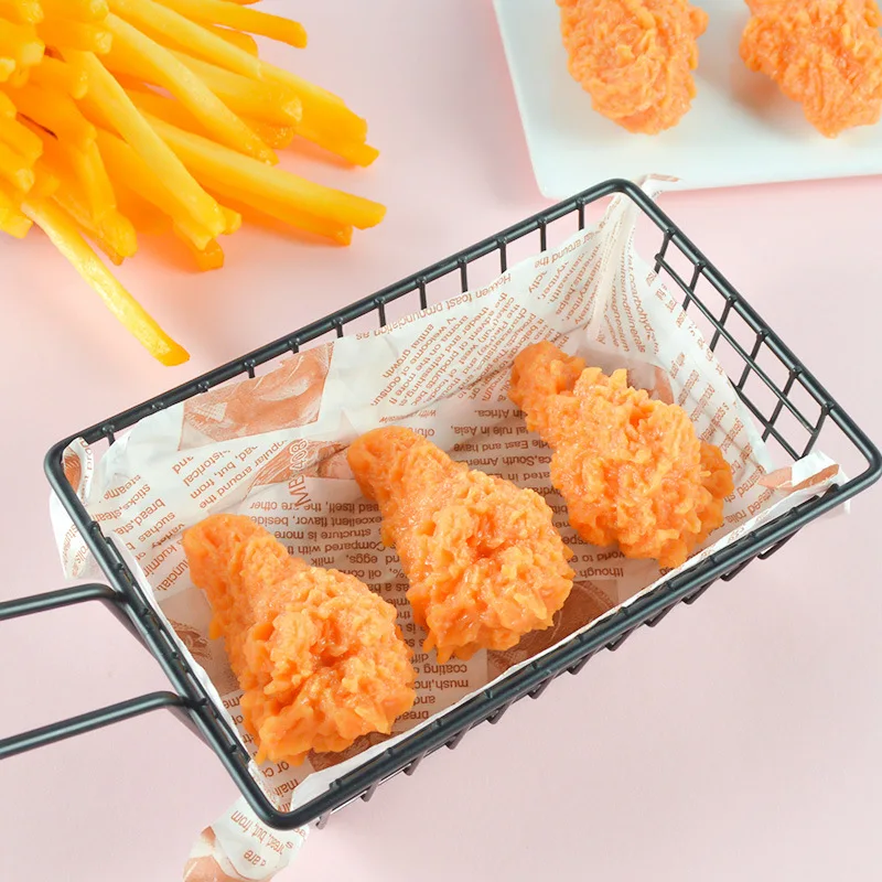 1ks simulácia vyprážané kuracie krídla a nohy falošný potravinový model hamburger shop western Food Display Resps Ozdoby DIY Party dekor